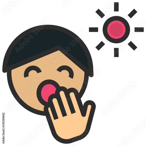 drowsy filled outline style icon