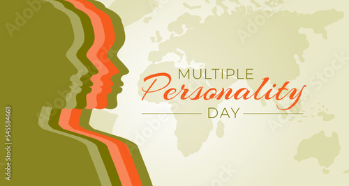 Multiple Personality Day Illustration with Many Persons