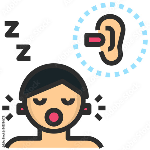 earplug filled outline style icon