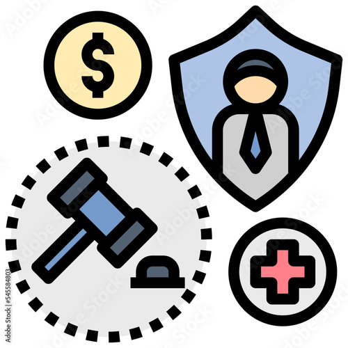 enforce filled outline style icon