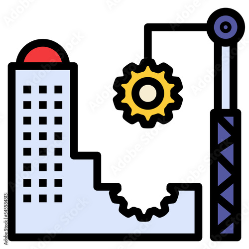 engineering filled outline style icon