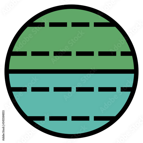 equator filled outline style icon