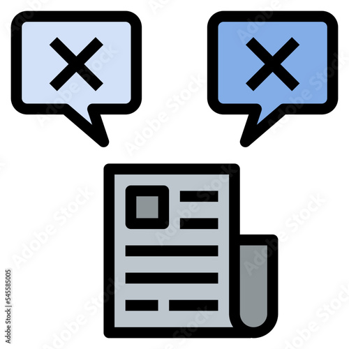 fake filled outline style icon