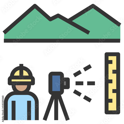 fieldwork filled outline style icon