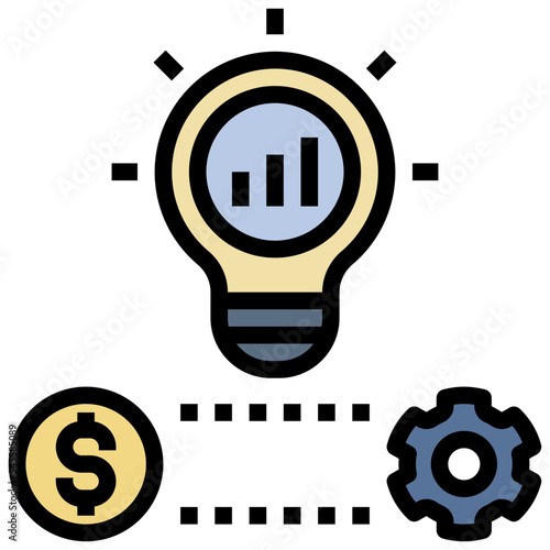 fiscal filled outline style icon