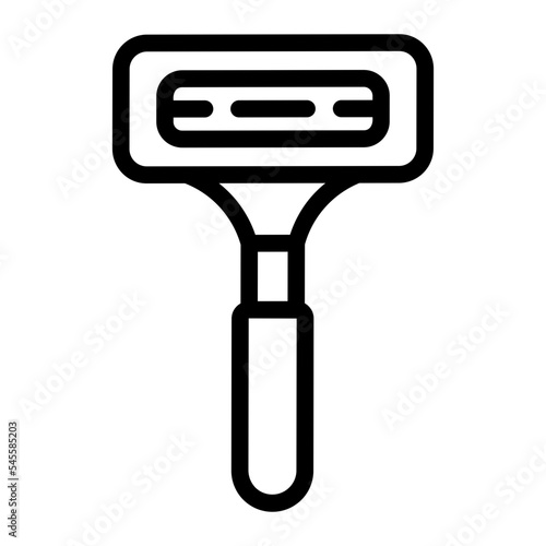 shaving razor line icon