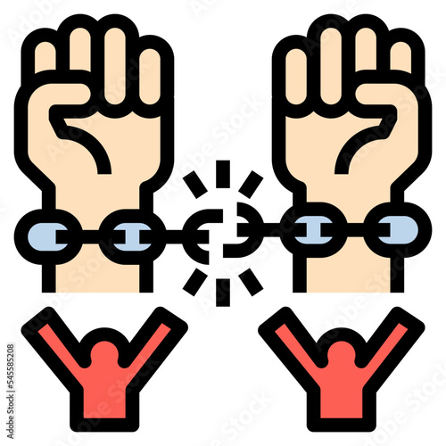 freedom filled outline style icon