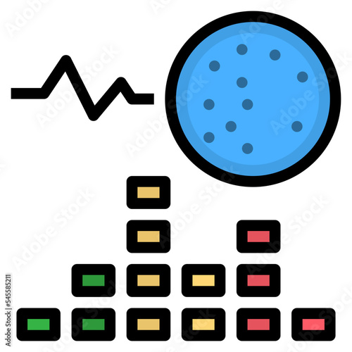 frequency filled outline style icon