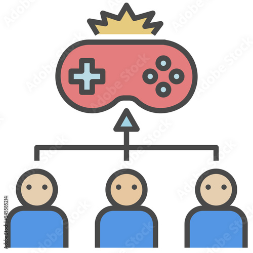 friend filled outline style icon