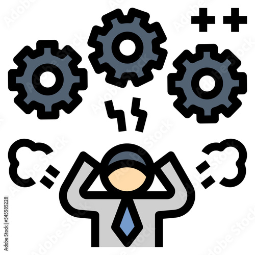 frustration filled outline style icon