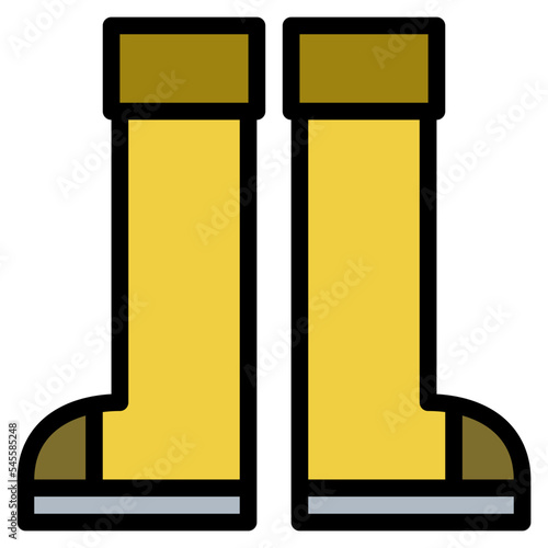 galoshes filled outline style icon