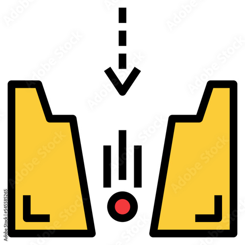 gaps filled outline style icon