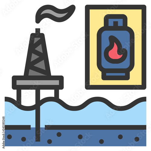 gas filled outline style icon