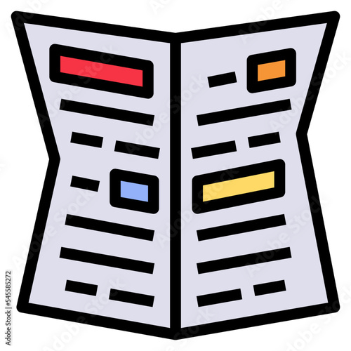 gazetted filled outline style icon