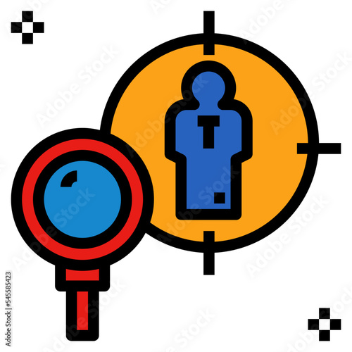 headhunter filled outline style icon