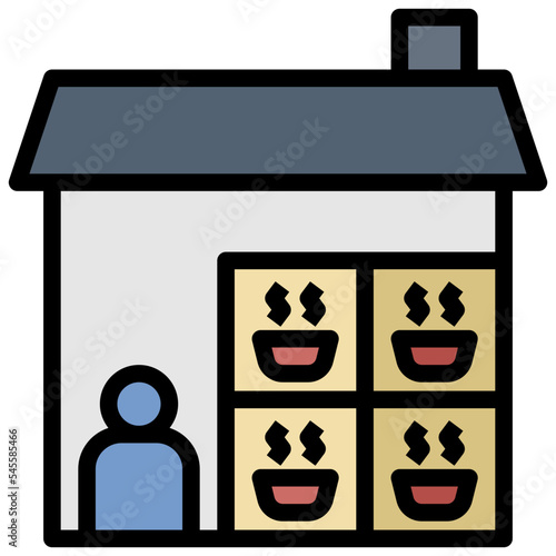hoard filled outline style icon