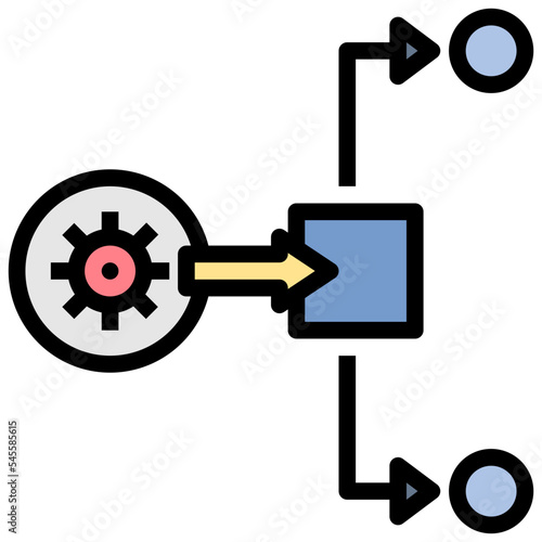 indirect filled outline style icon