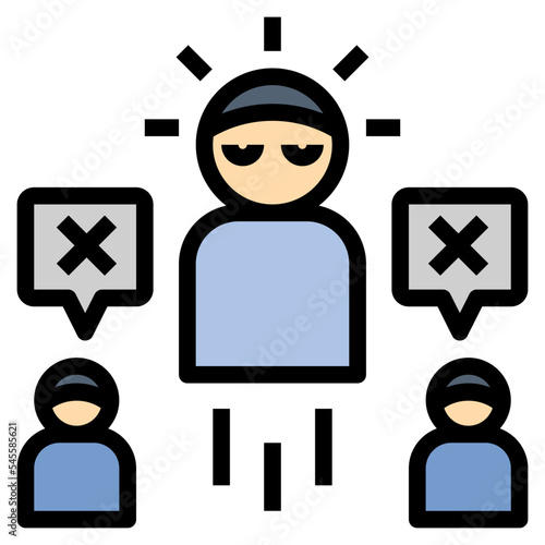 individual filled outline style icon