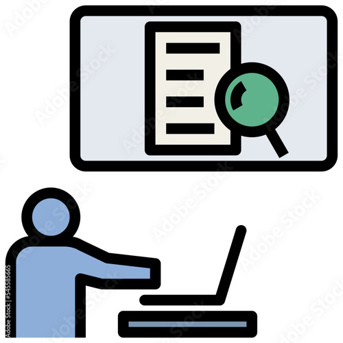 information filled outline style icon