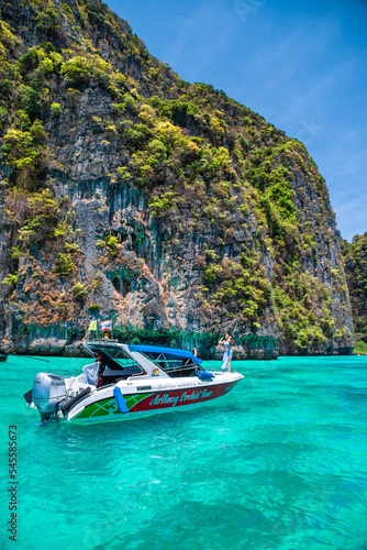 Phi Phi Leh Lagoon by boat in Koh Phi Phi Leh island, Krabi, Thailand
