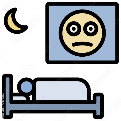 insomnia filled outline style icon