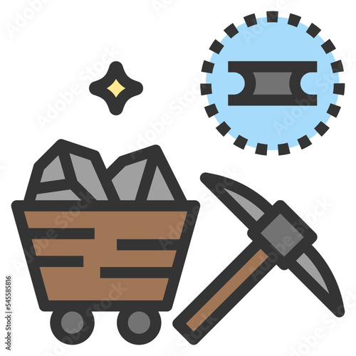 iron filled outline style icon