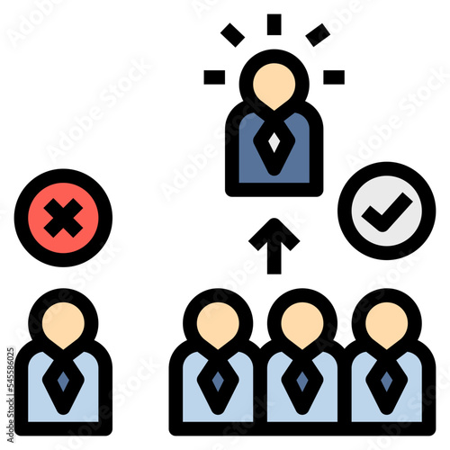 majority filled outline style icon