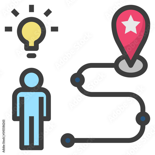 motivate filled outline style icon