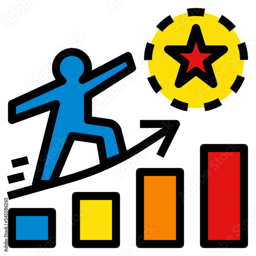 motivated filled outline style icon