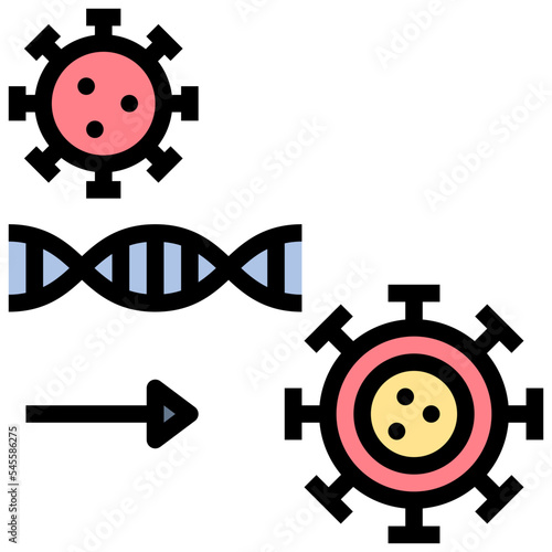 mutation filled outline style icon