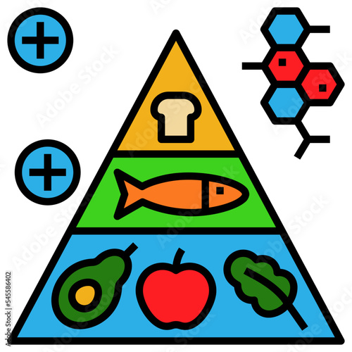 nutrient filled outline style icon