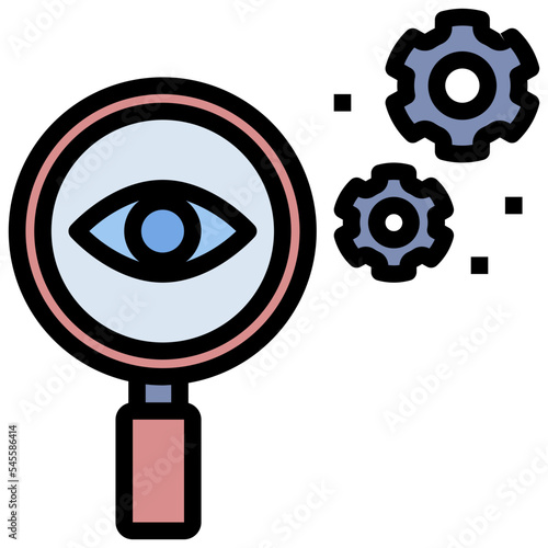 observation filled outline style icon