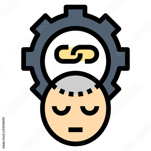 obsession filled outline style icon