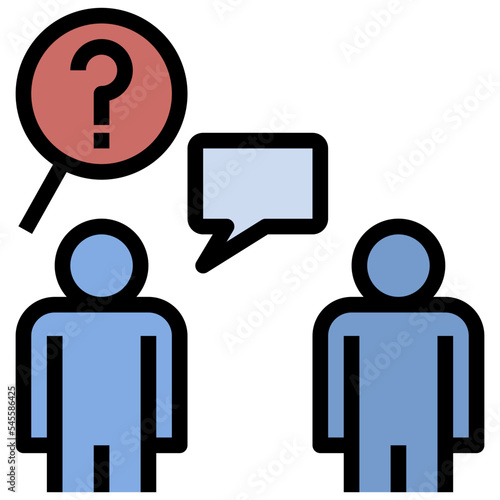obtrusive filled outline style icon