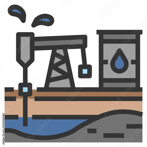 oilfield filled outline style icon