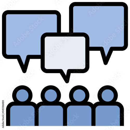 opinion filled outline style icon