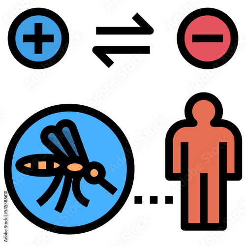 parasitism filled outline style icon
