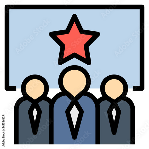 party filled outline style icon