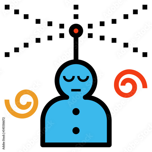 perception filled outline style icon