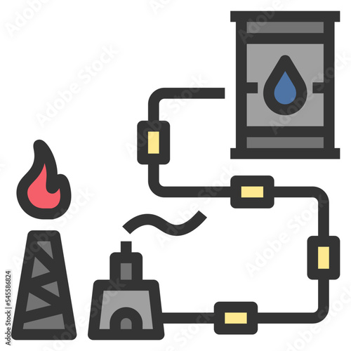 pipeline filled outline style icon