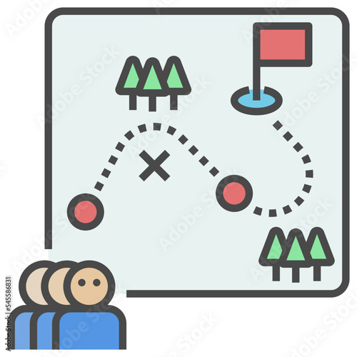 plan filled outline style icon