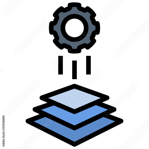 platform filled outline style icon