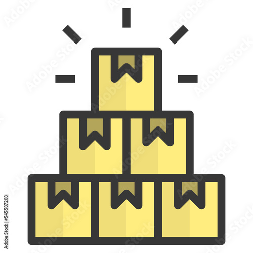quantity filled outline style icon