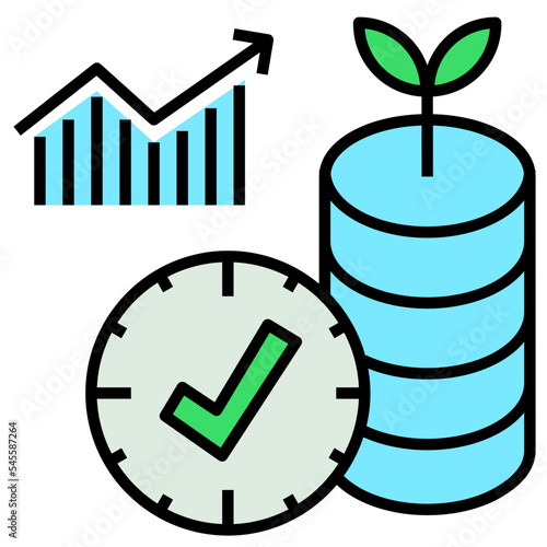 realtime filled outline style icon