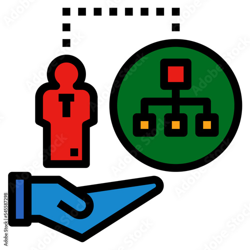 recruitment filled outline style icon