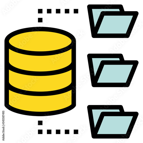 repository filled outline style icon