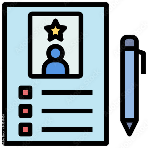 requirement filled outline style icon