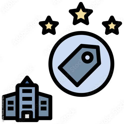 reputation filled outline style icon