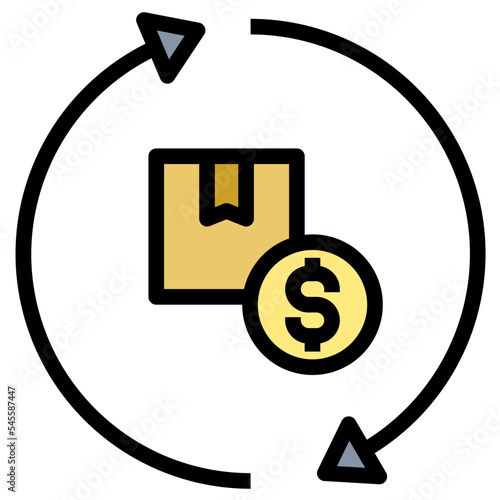 resell filled outline style icon