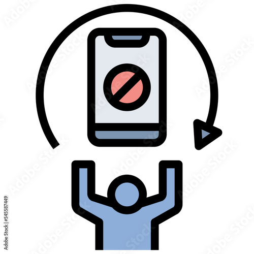 reset filled outline style icon